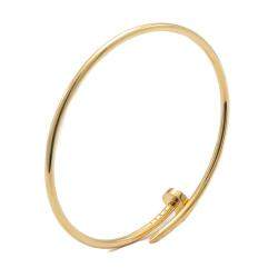 Pre Owned Cartier Juste Un Clou Yellow Gold Small Model Bracelet Size 18
