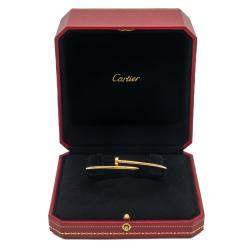 Pre Owned Cartier Juste Un Clou Yellow Gold Small Model Bracelet Size 18