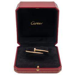 Pre Owned Cartier Juste Un Clou Rose Gold Classic Bracelet Size 16