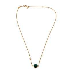 Pre Owned Piaget Malachite Possession Rose Gold Diamond Necklace