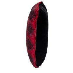 Pre Owned Versace Medusa Red & Black Cotton Cushion