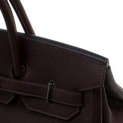 Hermes Cacao Togo Leather Palladium Hardware Birkin 35 Bag