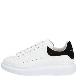 مملوكة مسبقًا Alexander McQueen White/Black Leather Oversized Sneaker EU 42