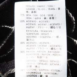 Pre Owned Alexander McQueen Black Velvet Jacquard Leaf Pattern Sleeveless Dress S