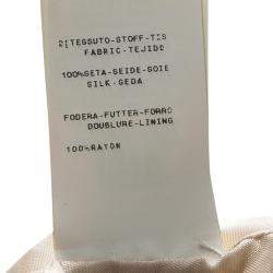 Pre Owned Philosophy di Alberta Ferretti Red/Beige Lip Applique Tulle Dress S