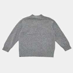 Pre Owned Acne Studios Kids Grey Wool Knit Cardigan 4-6Yrs