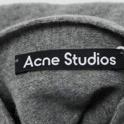 Pre Owned Acne Studios Kids Grey Wool Knit Cardigan 4-6Yrs