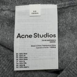 Pre Owned Acne Studios Kids Grey Applique Wool Cardigan 6/8 Y 