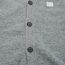 Pre Owned Acne Studios Kids Grey Applique Wool Cardigan 6/8 Y 