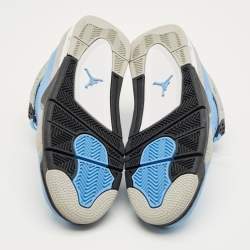 Pre Owned Air Jordans Blue Suede Jordan 4 Retro University Blue Sneakers Size 40