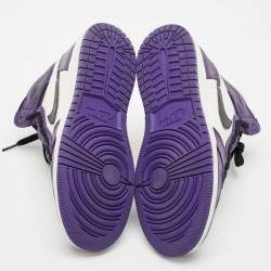 Air Jordans Purple/White Leather Jordan 1 Retro High Court Sneakers Size 39