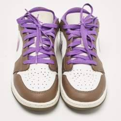 Air Jordans Multicolor Leather Jordan 1 Low Palomino Wild Berry Sneakers Size 38 (GS)