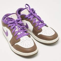 Air Jordans Multicolor Leather Jordan 1 Low Palomino Wild Berry Sneakers Size 38 (GS)