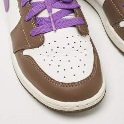Air Jordans Multicolor Leather Jordan 1 Low Palomino Wild Berry Sneakers Size 38 (GS)