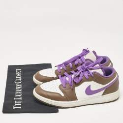 Air Jordans Multicolor Leather Jordan 1 Low Palomino Wild Berry Sneakers Size 38 (GS)
