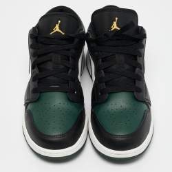 Air Jordans Multicolor Leather Jordan 1 Low Green Toe Sneakers Size 38.5 (GS)