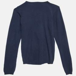 Armani Junior Navy Blue Jersey Button Front Cardigan 2 Yrs