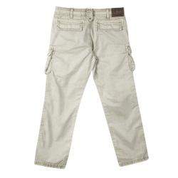 Armani Junior Beige Cold Pigment Overdyed Cotton Cargo Pants 8Yrs
