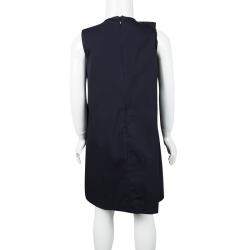 Armani Junior Navy Blue Ruffle Detail Sleeveless Dress 8Yrs