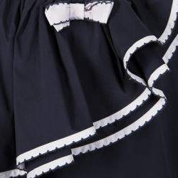 Armani Junior Navy Blue Ruffle Detail Sleeveless Dress 8Yrs
