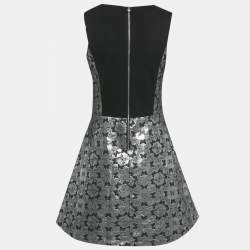 Pre Owned فستان أرماني جونيور فضي جاكار فراشة قصير 16 سنة