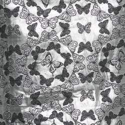 Pre Owned فستان أرماني جونيور فضي جاكار فراشة قصير 16 سنة