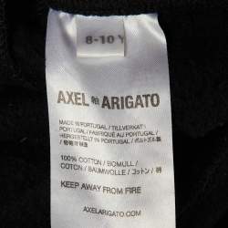 Pre Owned Axel Arigato Kids Black Cotton Bird Embroidered Sweatpants Size 8-10 yrs