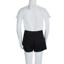 Pre Owned Baby Dior Black Sequinned Bow Detail Shorts 8 Yrs