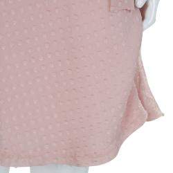 Baby Dior Pink Silk Dobby Long Sleeve Drop Waist Dress 10 Yrs