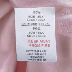 Baby Dior Pink Silk Dobby Long Sleeve Drop Waist Dress 10 Yrs