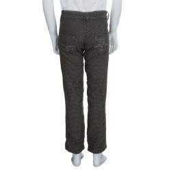 Pre Owned Baby Dior Brown Houndstooth Paneled Pants 8 Yrs