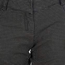 Pre Owned Baby Dior Brown Houndstooth Paneled Pants 8 Yrs