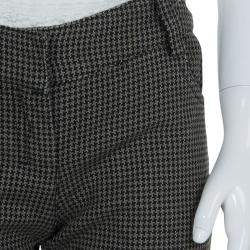 Pre Owned Baby Dior Brown Houndstooth Paneled Pants 8 Yrs