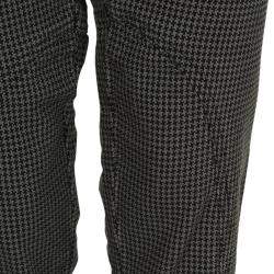 Pre Owned Baby Dior Brown Houndstooth Paneled Pants 8 Yrs