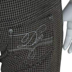 Pre Owned Baby Dior Brown Houndstooth Paneled Pants 8 Yrs