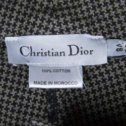Pre Owned Baby Dior Brown Houndstooth Paneled Pants 8 Yrs