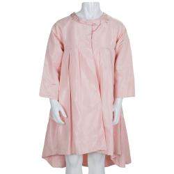 Pre Owned Baby Dior Rose Pink Silk Dress Coat 12 Yrs
