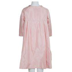 Pre Owned Baby Dior Rose Pink Silk Dress Coat 12 Yrs