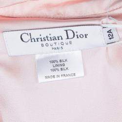 Pre Owned Baby Dior Rose Pink Silk Dress Coat 12 Yrs