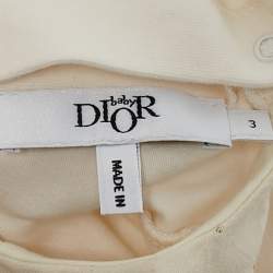 Baby Dior Cream Cotton Onesie Set 3 M 