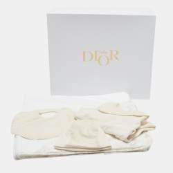 Baby Dior Cream Cotton Onesie Set 3 M 