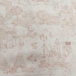 Baby Dior Pink Toile de Jouy Cotton Onesie Set 3M