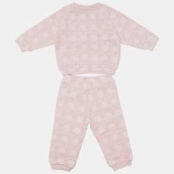 Baby Dior Pink Hexagon Weave Basket Print Cotton Track Set 12M 