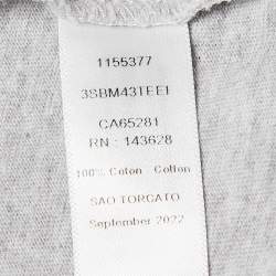 Pre Owned Baby Dior Grey Bear Print Cotton Long Sleeve T-Shirt 12 M