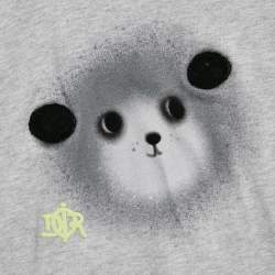 Pre Owned Baby Dior Grey Bear Print Cotton Long Sleeve T-Shirt 12 M