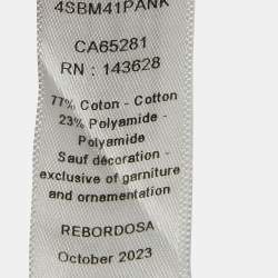 Pre Owned Baby Dior Light Grey Cotton Blend Pank Pants 18 M