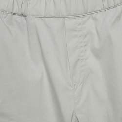 Pre Owned Baby Dior Light Grey Cotton Blend Pank Pants 18 M