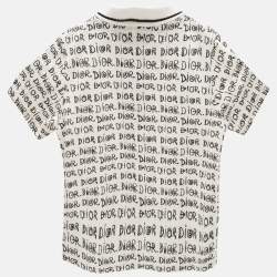 Baby Dior White Logo Print Cotton Polo T-Shirt 12 M