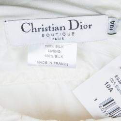 Baby Dior Cream Silk Pocket Detail Sleeveless Dress 10 Yrs