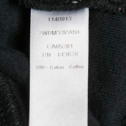 Pre Owned Baby Dior Black Cannage Embroidery Cotton Knit Pants 24 M